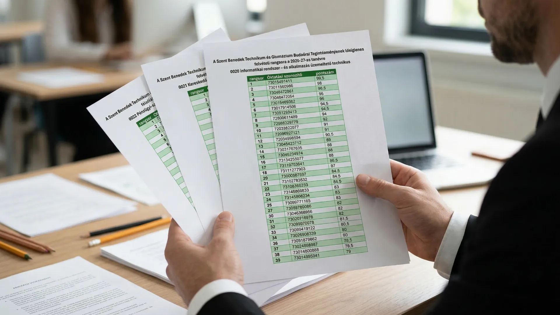 Ideiglenes felvételi rangsor a 2026-27-es tanévre